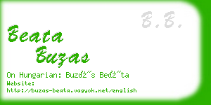 beata buzas business card